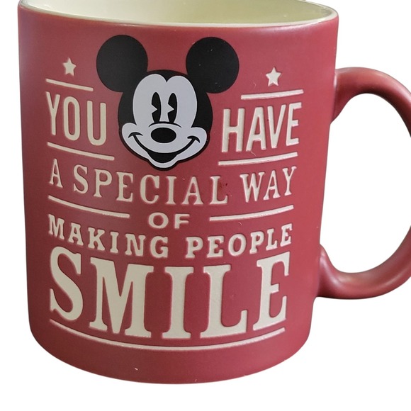 Disney Other - Disney Mickey Coffee Mug 16 Oz Red You Have A Special Way of Making People Smile